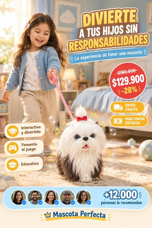 Perro interactivo con correa